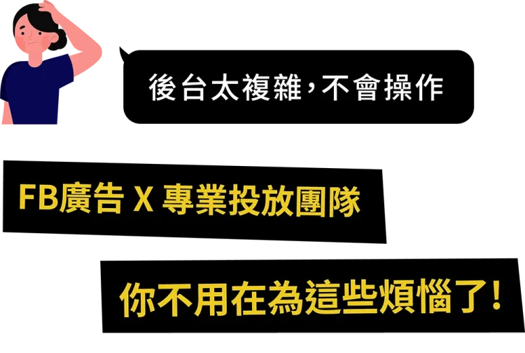 meta廣告痛點:太複雜不會操作，交給專業投放團隊